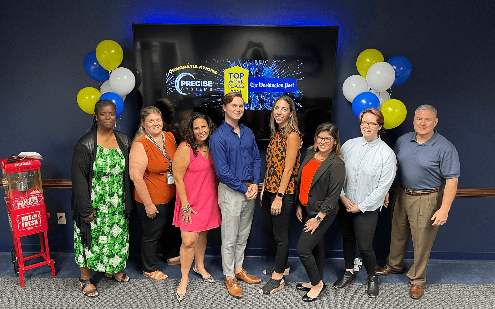 Precise celebrating Top Workplaces 2021